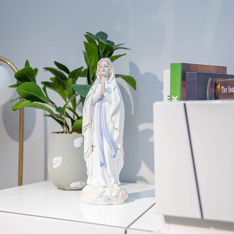 30 см Статуя Девы Марии Лурдской Католическая Святая Статуя Высококачественная Керамическая Коллекционная Статуэтка Статуэтка