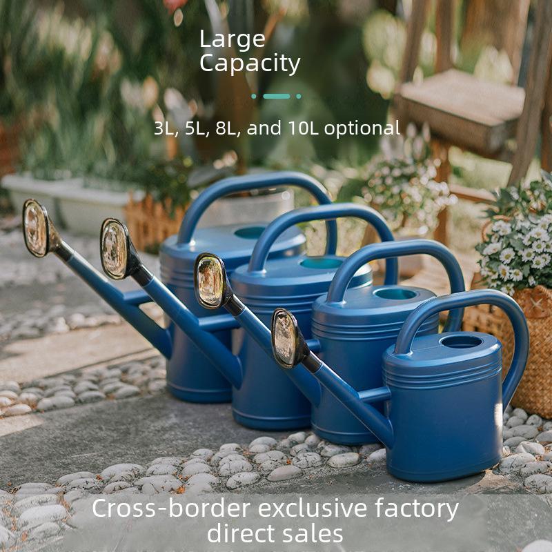 1-10 л Пластиковая лейка большой емкости с длинным носиком и насадкой-дождевателем для садоводства с овощами и цветами