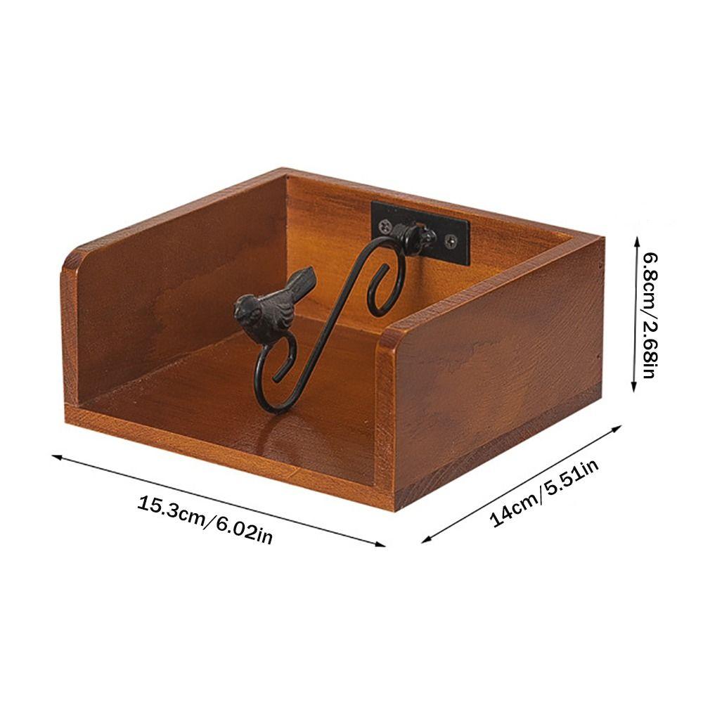 Wooden Desktop Napkin Box Large Capacity Napkin Holder Versatile Tissue Storage Organizer Homestay