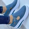 Spring and Summer Footwear Plus Size Casual Shoes Flat Bottom Breathable Hook and Loop Mesh Shoes