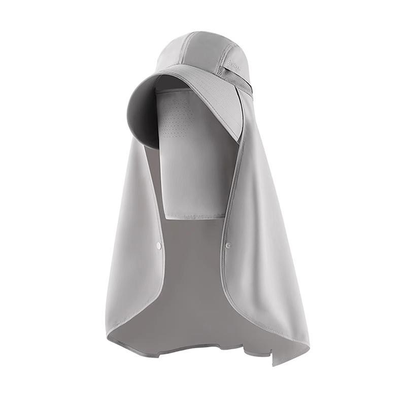 Ice Silk Breathable Outdoors Sunscreen Scarf Hat Summer Protection Sunscreen Uv Protection Three-Dimensional Sunscreen Scarf