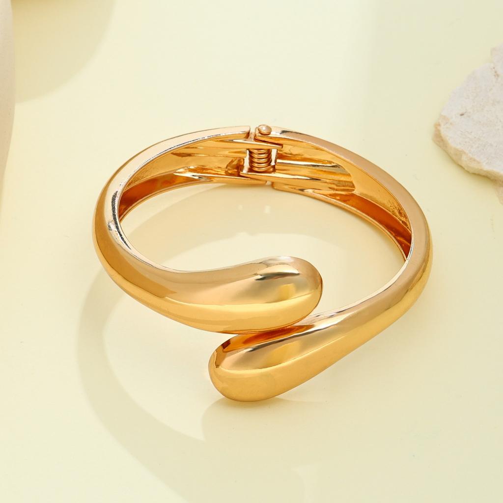 Браслет INS Минималистичный Неправильная Волна Ювелирные Изделия Металлический Глянцевый Браслет Женские Ювелирные Изделия