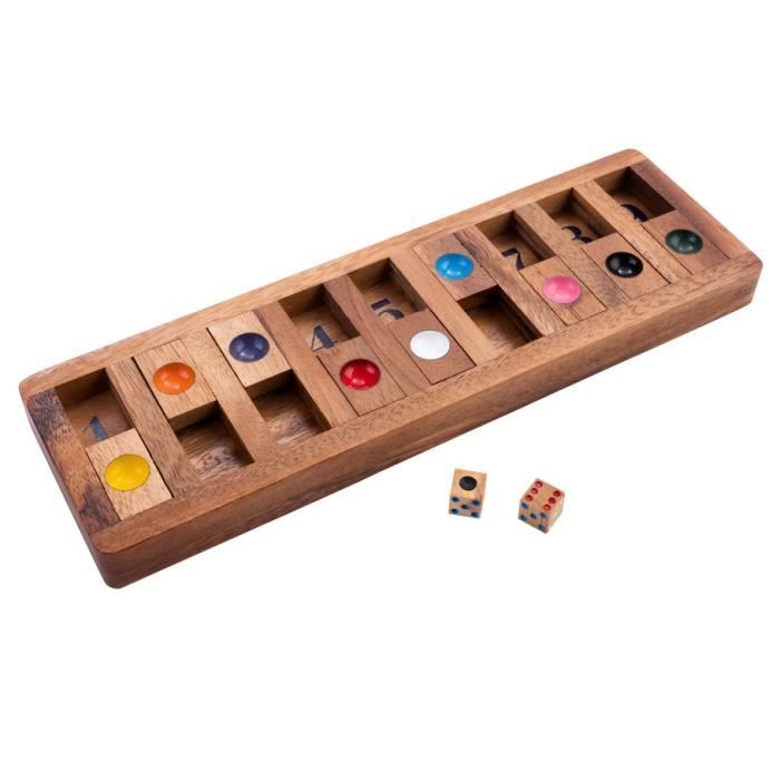 Engelhart- Shut the Number - Trac Game Café Game - Family Game - Ecological Wooden Game from 6 Years Old