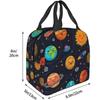 Космическая планета Изолированная сумка для ланча для детей Ланч-бокс Солнечная система Вселенная Галактика Сумка-холодильник для мальчиков девочек Школа Путешествия Пикник