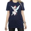 Disney Womens/Ladies Tinkerbell Christmas Fairy Cotton Boyfriend T-Shirt