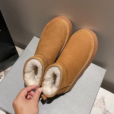 Мода 2024 года, новые классические утолщенные пушистые женские зимние сапоги, удобные теплые ботильоны, женская зимняя обувь, массивные ботинки Mujer