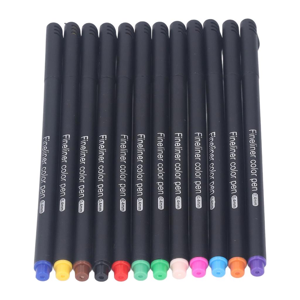 Набор из 12 штук сублимационных ручек с чернилами, многоцветный, тонкий наконечник 0,4 мм, ручка для термопереноса с адаптером № 6