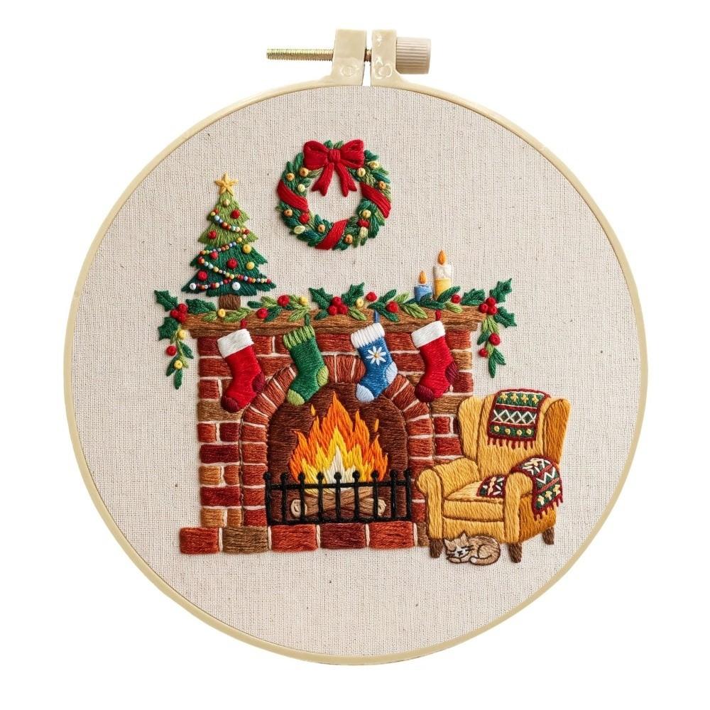 DIY Christmas Sewing Kits Santa Claus Punch Needle Kits Christmas Embroidery Kit Wall Decor