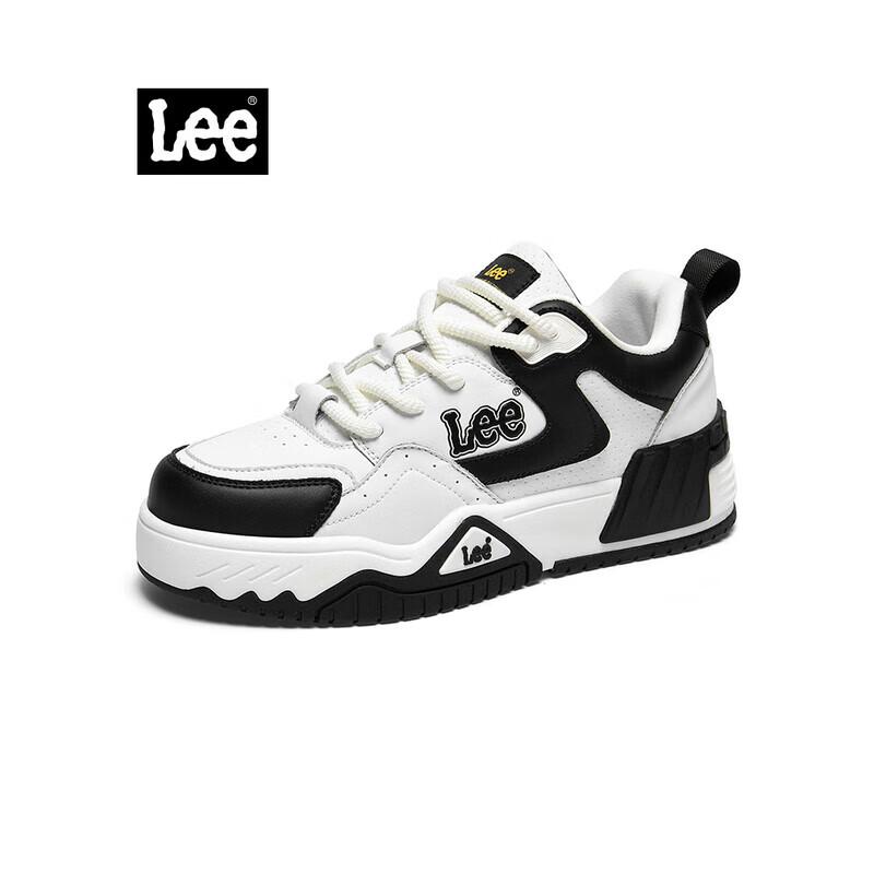 Lee Men's Autumn New Casual Sneakers Thick Sole Height Increasing Bread Shoes Sports Shoes Black Size 39