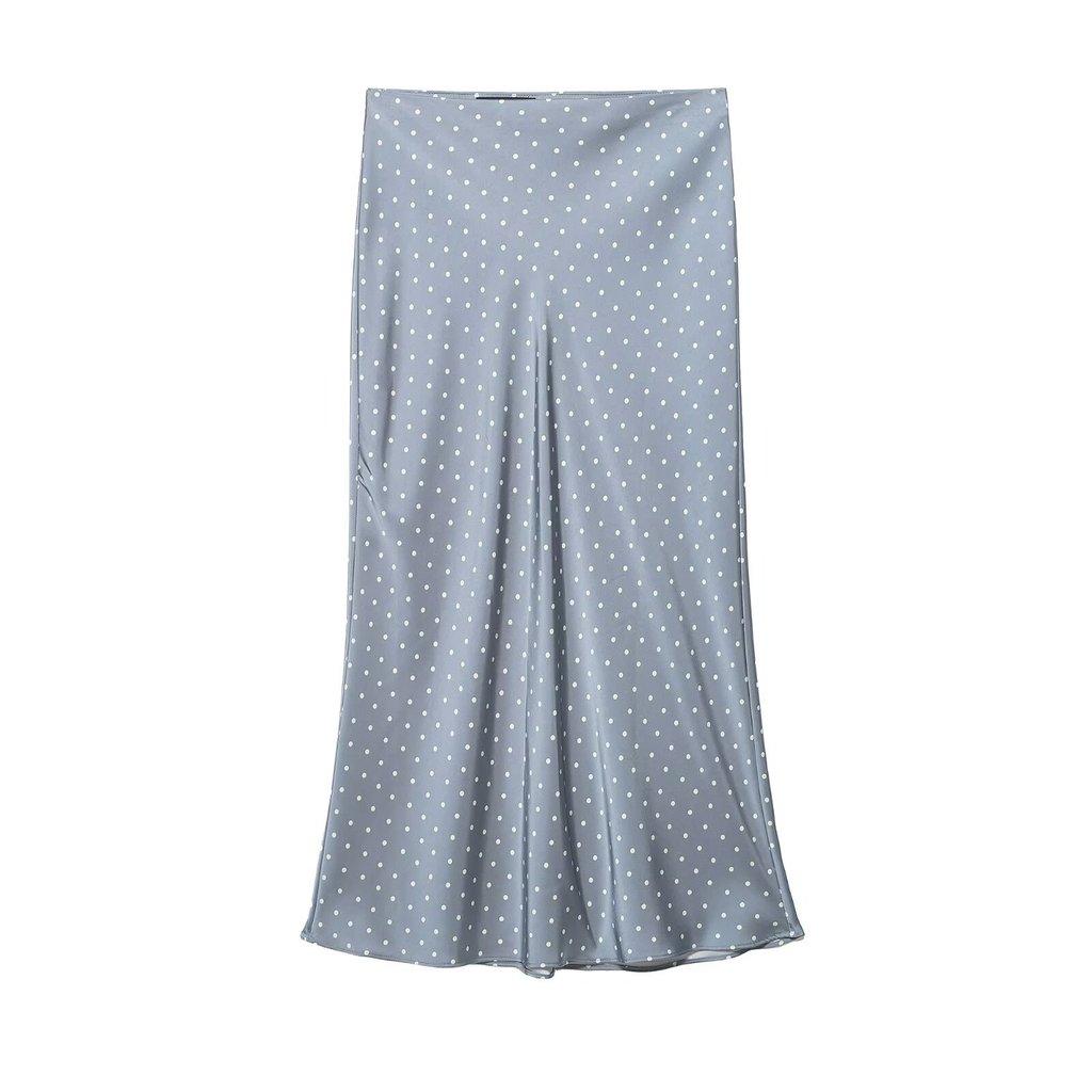 D Satin Midi Skirt With Wrinklefree Fabric For Casual Streetwear Women