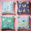 Fantasy Mermaid Cat Design Cushion Cover Comfortable Durable Pillow Cover MultiScene for Home Office Car Sofa