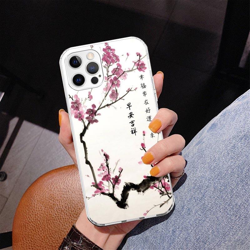 Cherry Blossom Tree Phone Case For iPhone 17 Air 16 Pro Max 16E 15 + 14 Plus 11 12 13 Mini 7 8 SE Gift Print Cover Fundas 16 Pro