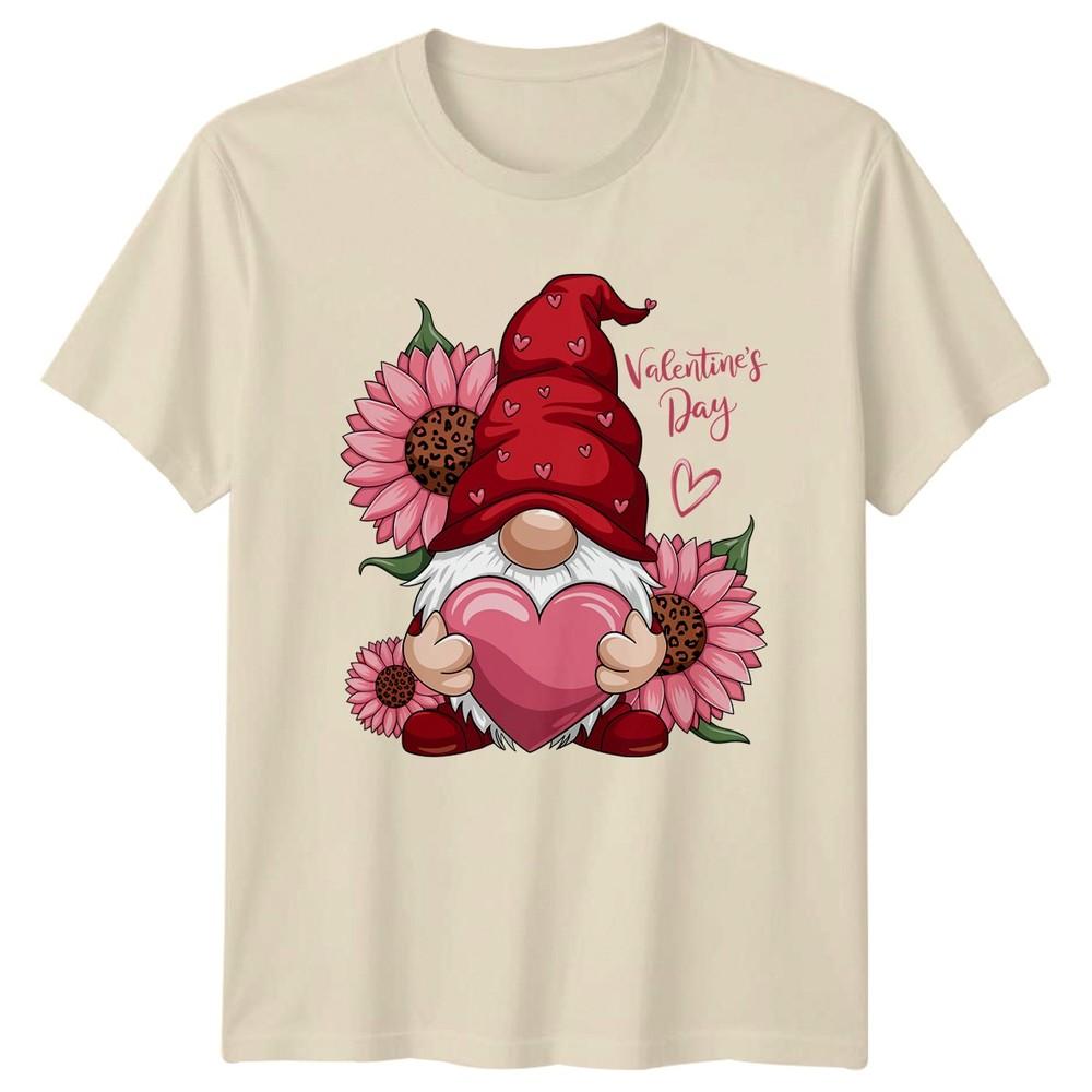 Valentines Day Unisex TShirt Gnome Leopard Sunflower Holiday Valentines Day Gift