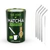 Instant Matcha Green Tea In Sticks + 4 Stainless Steel Straws