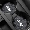 DCPECK1 Car Felt Coaster Thermal Insulation Pad Water Cup Pad For Jeep Grand Cherokee Wrangler JK Gladiator Compass Renegade Patriot
