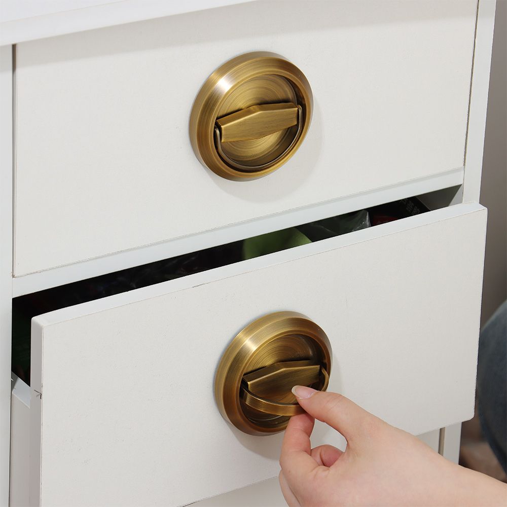 Ручка-замок для скрытой двери из нержавеющей стали, невидимая, утопленная, круглая, кольцо, мебельная ручка, ручки для шкафа, ручки для ящика, домашняя фурнитура