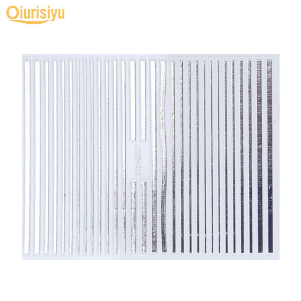 Gold Colour Geometry Shapes Nail Art Sticker