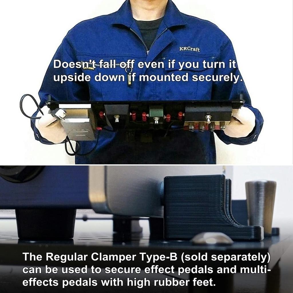 KRCraft БАЗА с педалью эффектов KC Педалборд и кейс для перелётов без необходимости в застёжках-липучках "Кейс для педалей" (M)