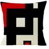 Now Black Red Geometric Cushion Cover for Car Living Room Sofa Bedroom Home Decor Pillowcase