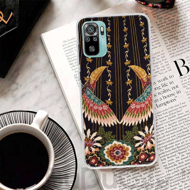 African Style Fabric Pattern Cover For Xiaomi Redmi Note 10 9S 9 8T 8 Pro 7 5 Mi 9T 10T 11T 12T 11 12 Lite 12X A3 A2 A1 Print Co