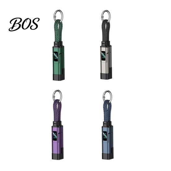 Зарядное устройство USB-A на USB-C 65 Вт 4 в 1, кабель-брелок, быстрая зарядка, кабель для передачи данных, светодиодный дисплей, 8-контактный/Type-C/USB-A/USB-C, портативный брелок