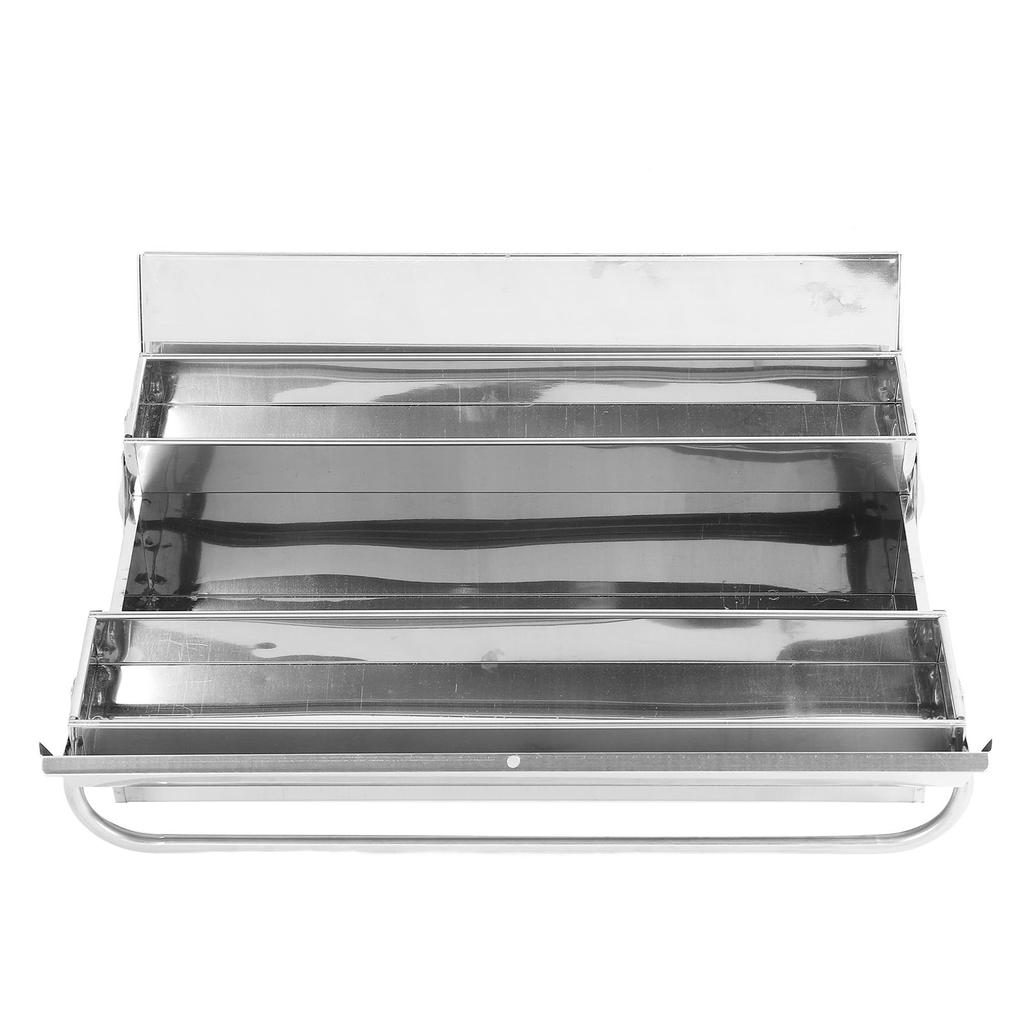 Ящик для инструментов Cantilever, 2 уровня, 3 лотка, нержавеющая сталь, портативный, расширяемый, ящик для хранения инструментов для дома и автомобиля