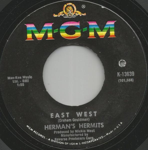 Пластинка 7 дюймов HERMAN'S HERMITS - East West K13639 MGM Records 1966 США Рок Б/у