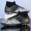 33-47 Men's Large-scale Football Shoes Long Nail Anti-slip and Wear-resistant TPR Artificial Corthop Outdoor Children's Football Shoes