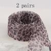 Organza Shoelaces, 1 Pairs and 2 Pairs Fashionable Satin Ribbon Shoelaces, Leopard Print Pattern Ribbon Yarn Lace Shoelaces