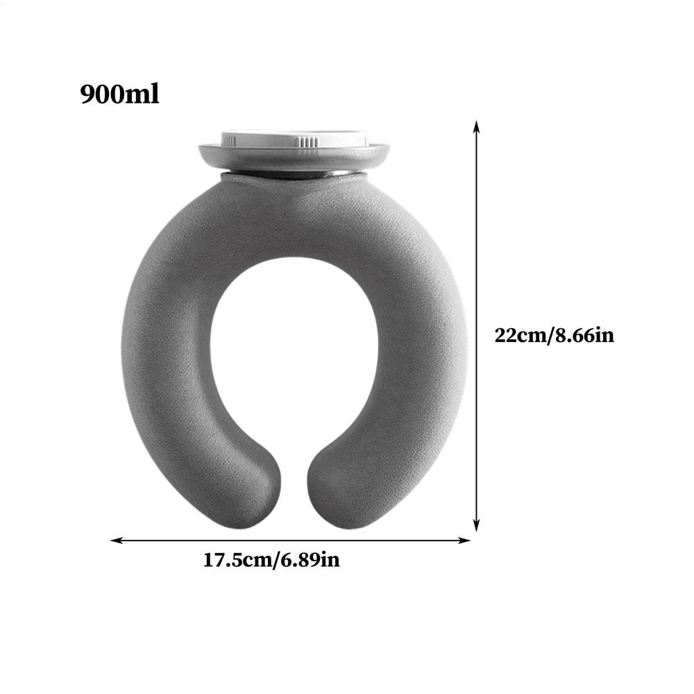 U Shape Hot Water Bottle Leak Proof Safe Pillow Hot Water Bottle for Neck for Women Family Home Office Study Travel Commute