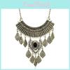 Винтажное ожерелье с подвеской в виде листа из сплава и ослепительными украшениями для артистичных женщин