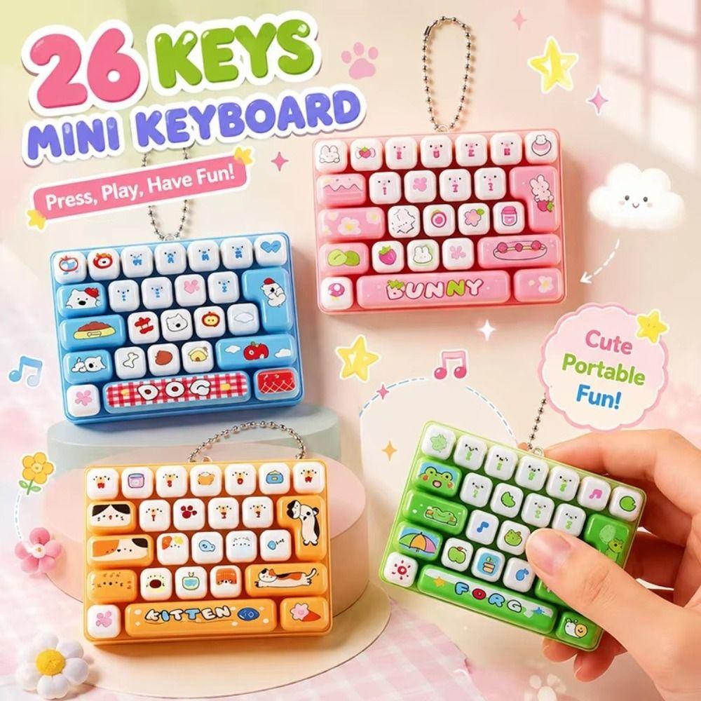 26 Key Mini Keyboard Pendant Cute Design Keyboard Keychain Accessories Gift
