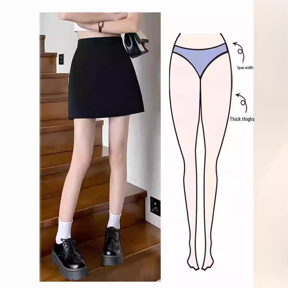 Женская черная юбка-трапеция с высокой талией, облегающая летняя юбка - новинка 2024 г.