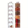 6 шт./компл., банка для специй, шейкер для перца, башня для специй, инструменты для трав и специй, прозрачные банки для приправ, кухонная полка, бутылки для приправ