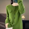 Женский кашемировый кардиган QingHe 30% кашемира - Мягкий и теплый свитер из смесовой шерсти