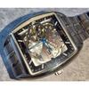 Б/у Orient Star Retro Future Модель автомобиля Запас хода Прозрачная задняя крышка Автоматический завод Нормальная работа