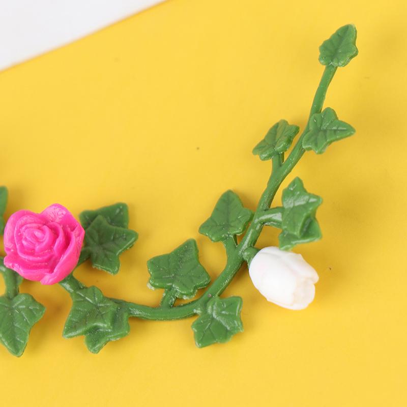 1:12 Миниатюрный кукольный домик, модель цветка из ротанга, садовые украшения, аксессуары