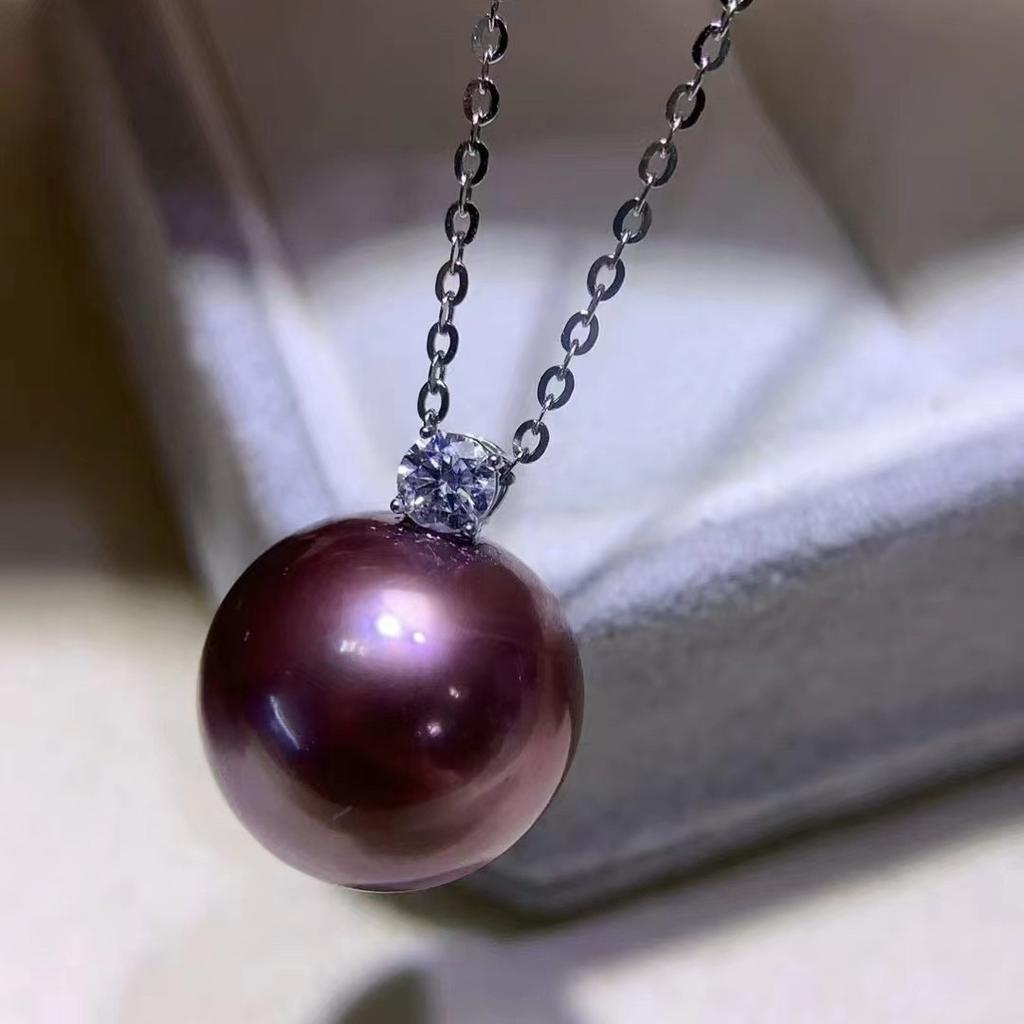 Freshwater Pearl Purple Edison 9-12mm Princess Diana Pendant