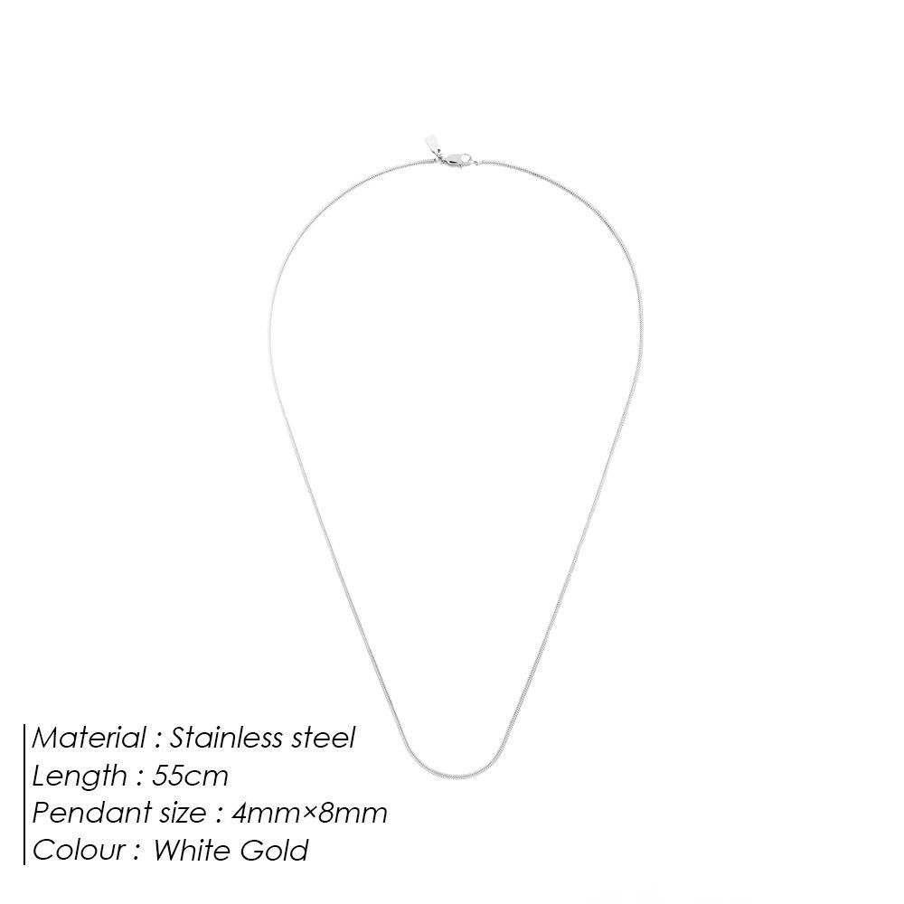 Ожерелье-цепочка квадратного плетения «Кость змеи» Святого Делана - Мужской корейский стиль, модное и простое с холодной, высокочувствительной индивидуальностью