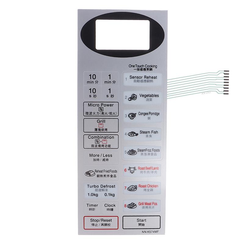 Панель аксессуаров для микроволновой печи Nn-K574Mf Мембранный переключатель Сенсорный переключатель Кнопка управления Запасные части