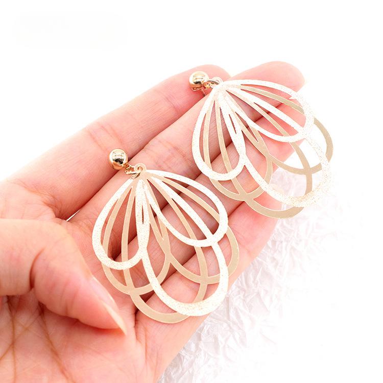 Модные ретро длинные серьги-листья атмосферные знаменитости полые серьги изысканные серьги ювелирные изделия