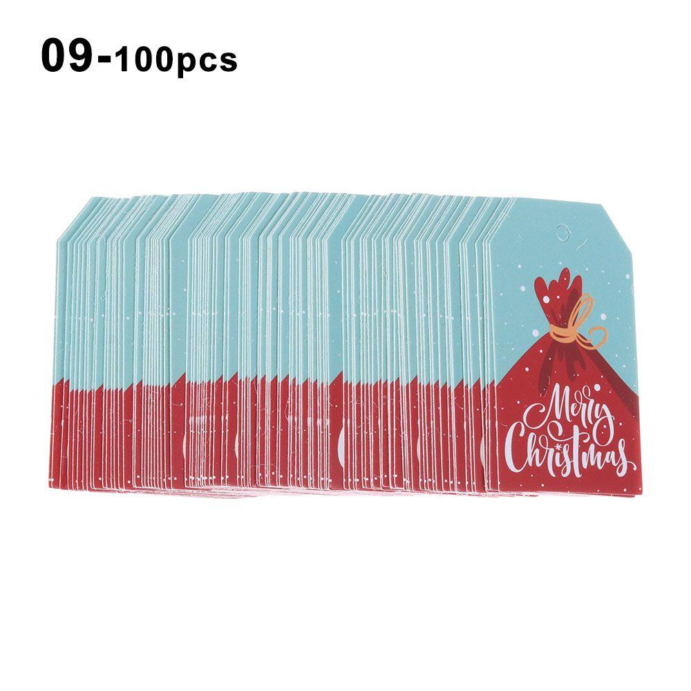 100 шт. DIY упаковочные материалы крафт-бумага рождественские этикетки бирки подарочная упаковка крафт-бирка
