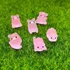 6Pcs Mini Luminous Pigs Figures Miniature Pig Figurines Miniature Garden Pigs Mini Piggy Resin Pig Fairy Garden Ornament