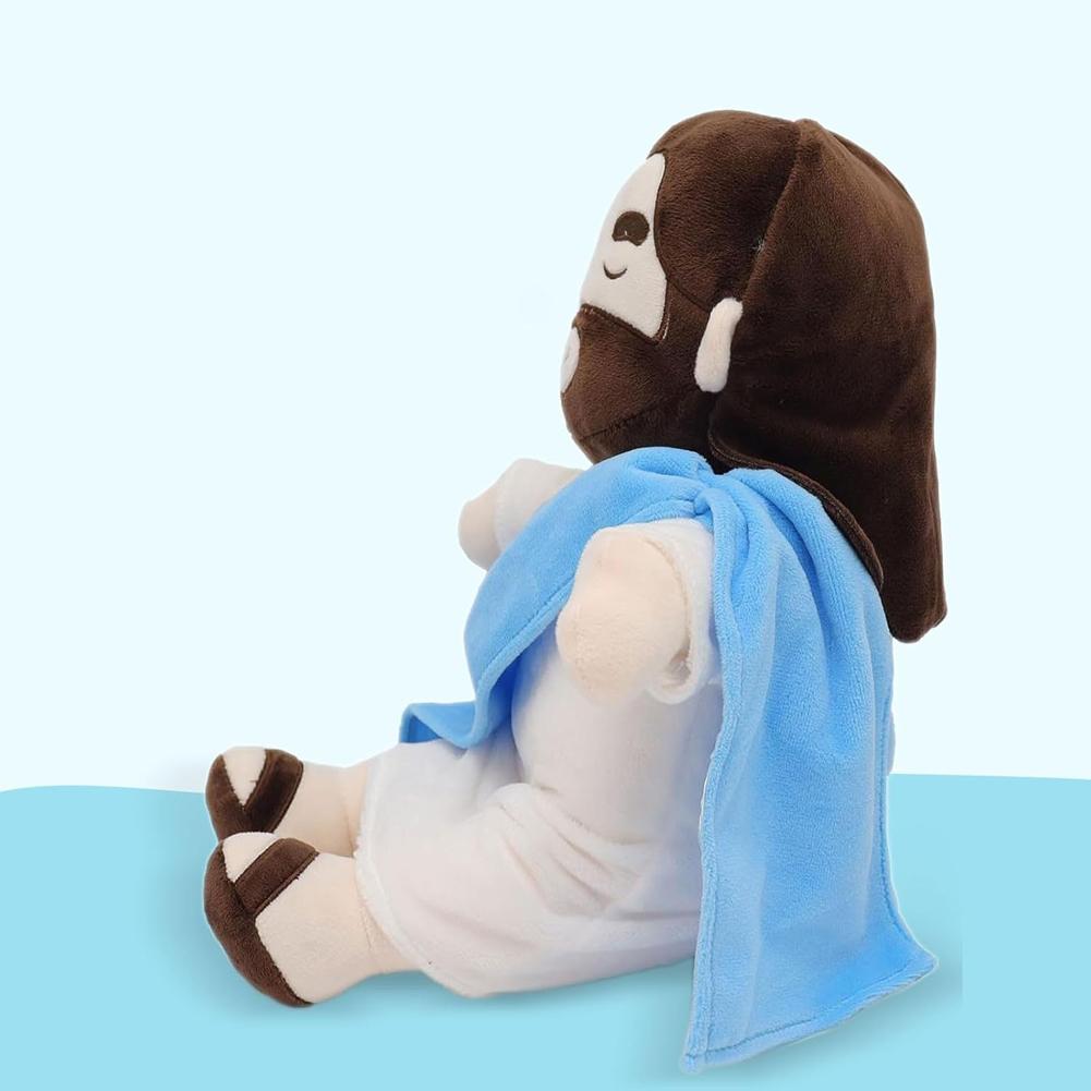 32cm Breath Jesus Soothes Plush Toy Soft Soothing Savior Doll Plushies Comforting Jesus Heart Toy Easter Christmas Gifts for Kid