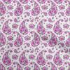 Cotton Flex Fuschia Pink Fabric Asian Paisley With Floral Diy Clothing Quilting Fabric Print Fabric By Yard 40 Inch