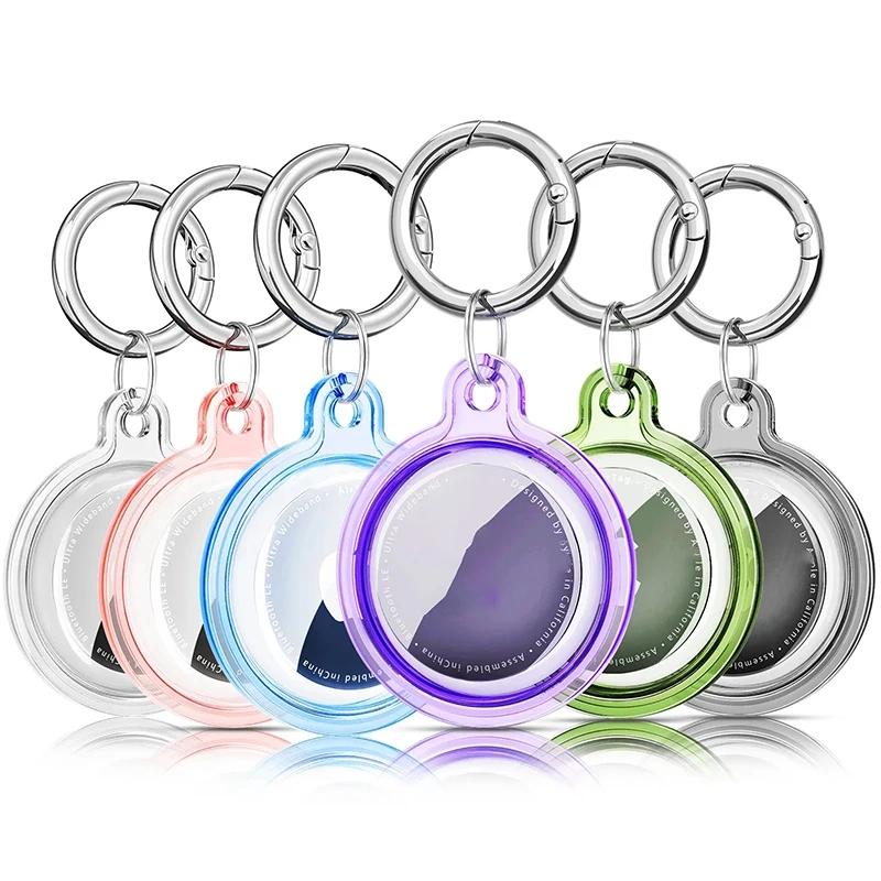 Мягкий чехол для Apple Airtag Водонепроницаемый противоутерянный держатель для ключей с брелоком для ключей и трекером Защитное полное покрытие