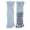 Breathable Pilates Grip Socks Cotton Mid-Calf Yoga Socks Five-Toe Yoga Socks  Floor Exercises