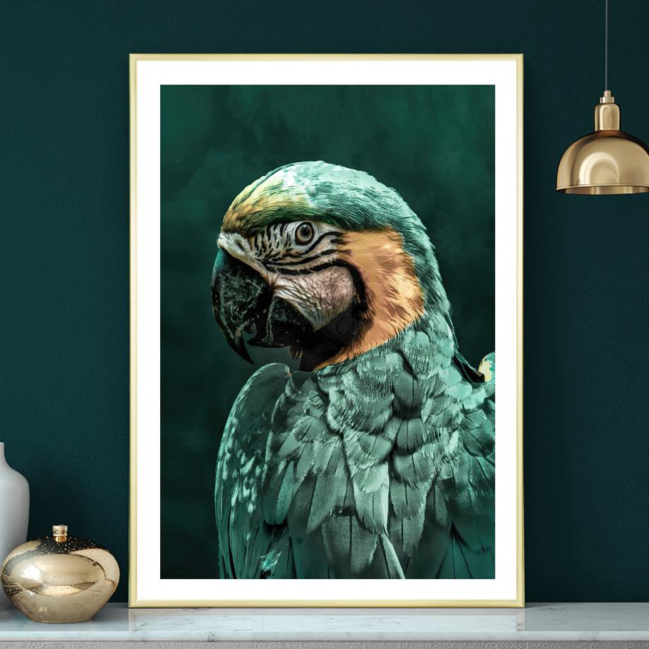 Ара Фламинго Жираф Тигр Павлин Тропические животные Плакаты на скандинавскую тему и принты настенная живопись на холсте Декор для дома и комнаты