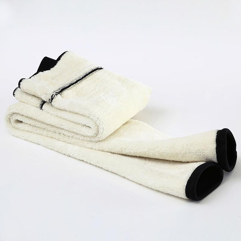 Зимние женские леггинсы из бархата, сохраняющие тепло, леггинсы с высокой талией, повседневные эластичные удобные женские термобрюки на флисовой подкладке больших размеров