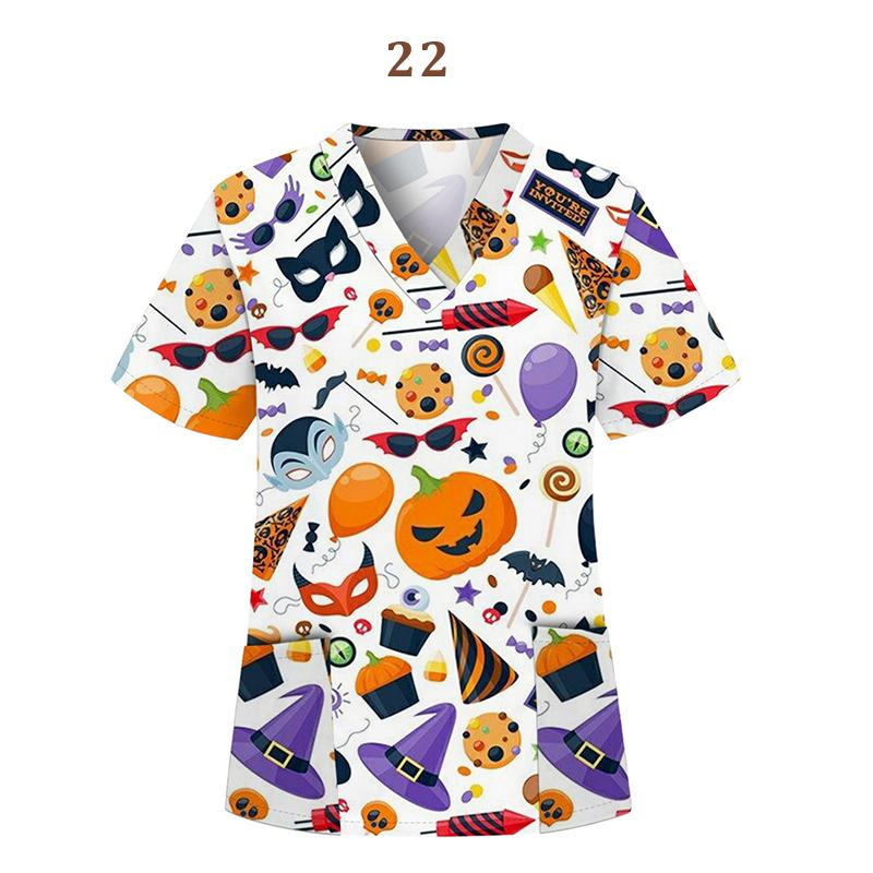 Футболка унисекс больших размеров с короткими рукавами и v-образным вырезом, униформа для медсестер на Хэллоуин, топы, операционная, отель